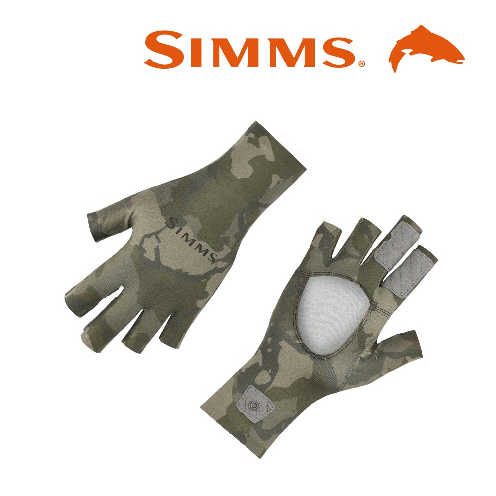 simms 심스 솔라플렉스 선 글러브 - 레지먼트 카모 올리브 드랩 (오리진루어 정식수입제품)